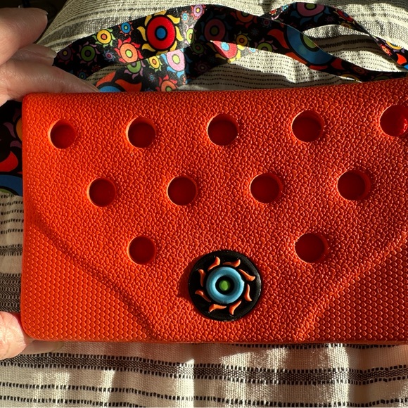 Optari orange bag with colorful strap, new with tags - Picture 2 of 7